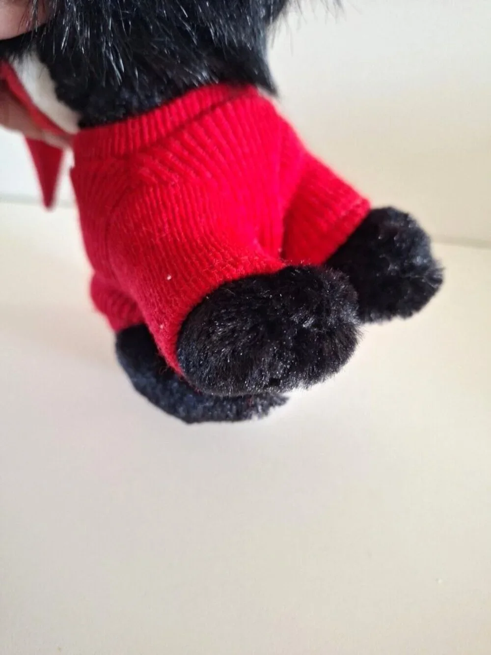Christmas Terrier Scottie Dog Santa Sweater Hat Bestever Holiday Black Plush